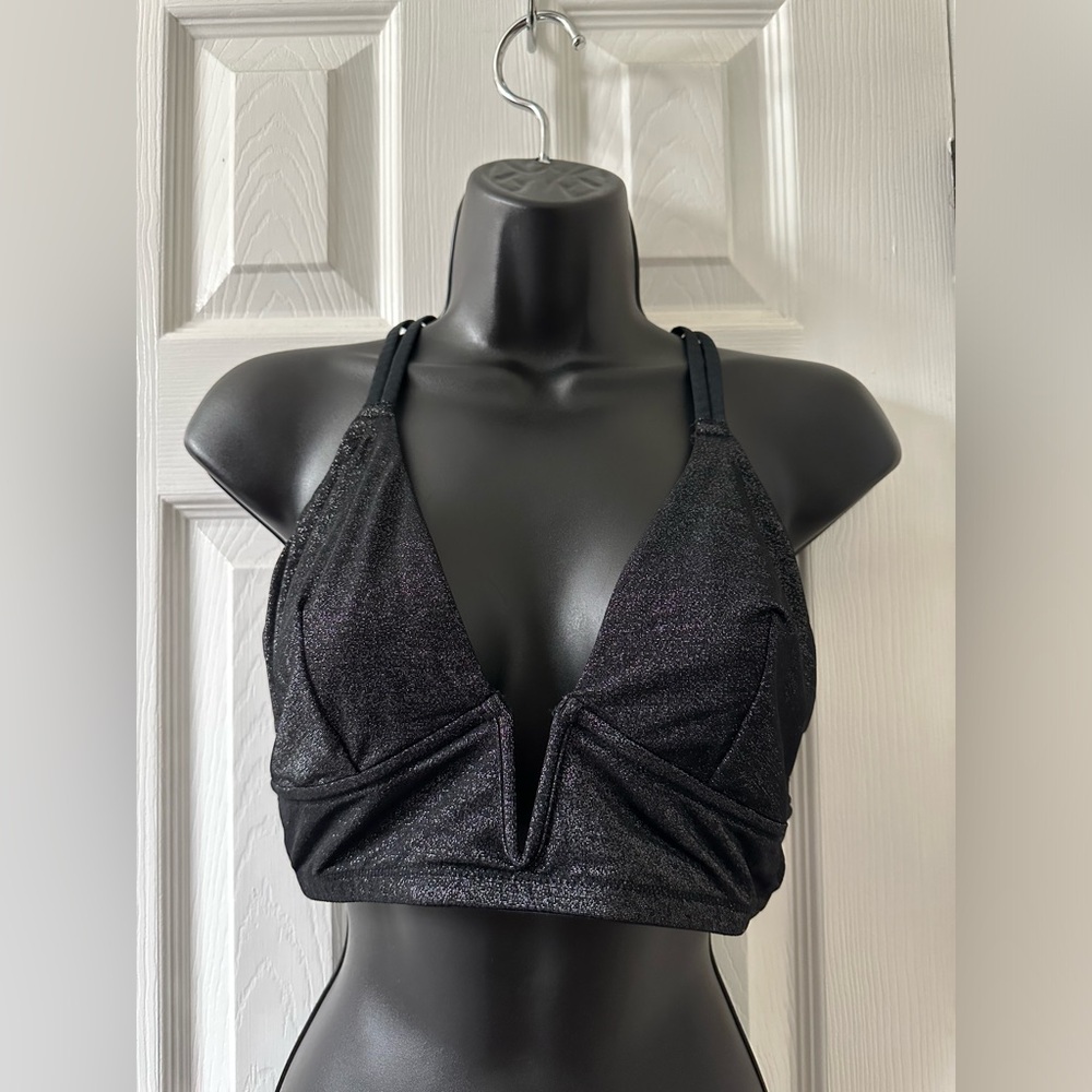 Shimmery Bralette in Black